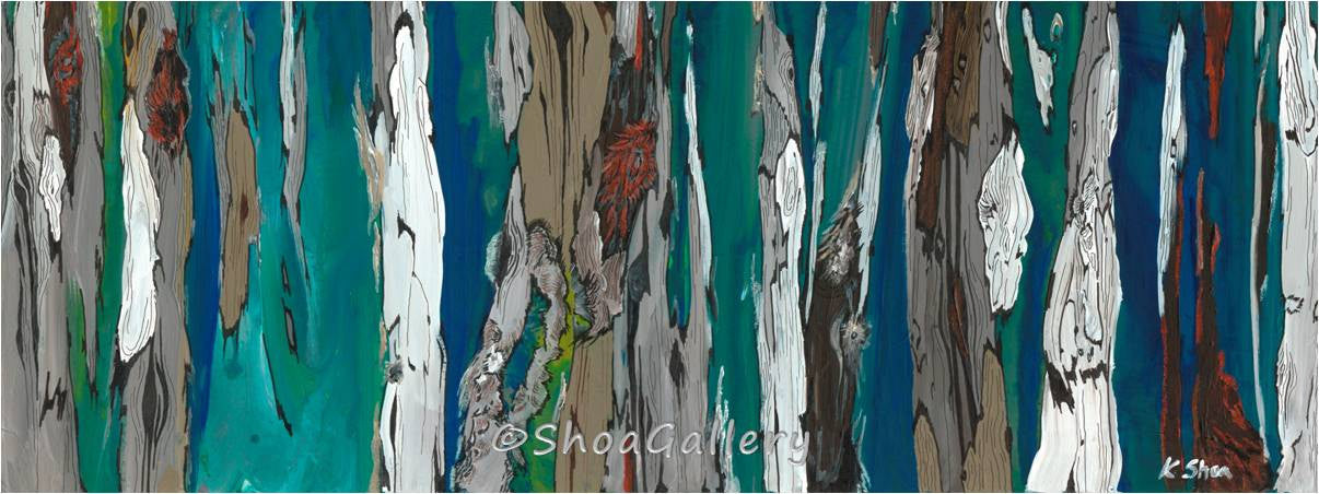 Extra Wide Horizontal Canvas Wall Art - Large Abstract Blue Artwork for modern and contemporary spaces