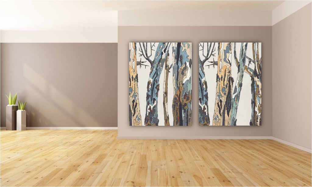 dining room wall art diptych canvas print