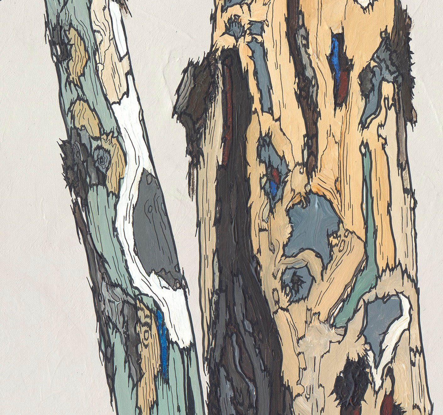 White Birch Trees — Extra Large Vertical Rustic Canvas Wall Art