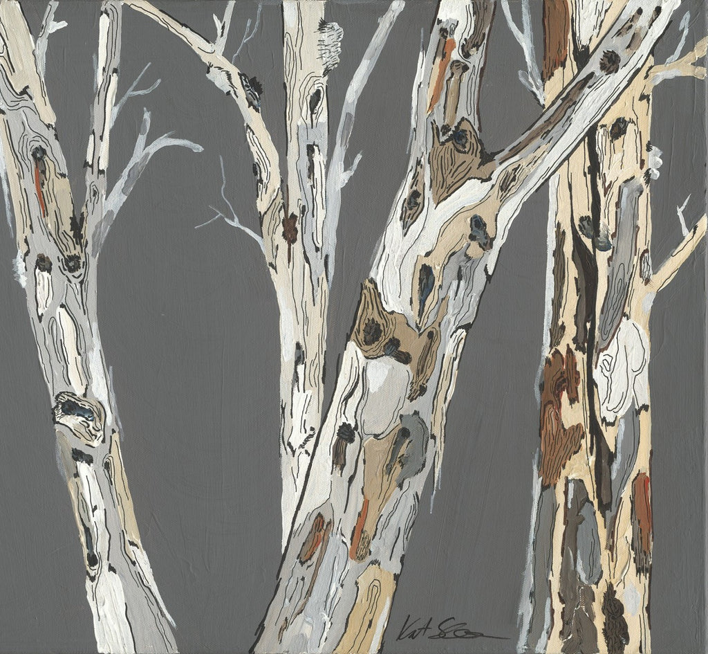 artwork tree branches gray