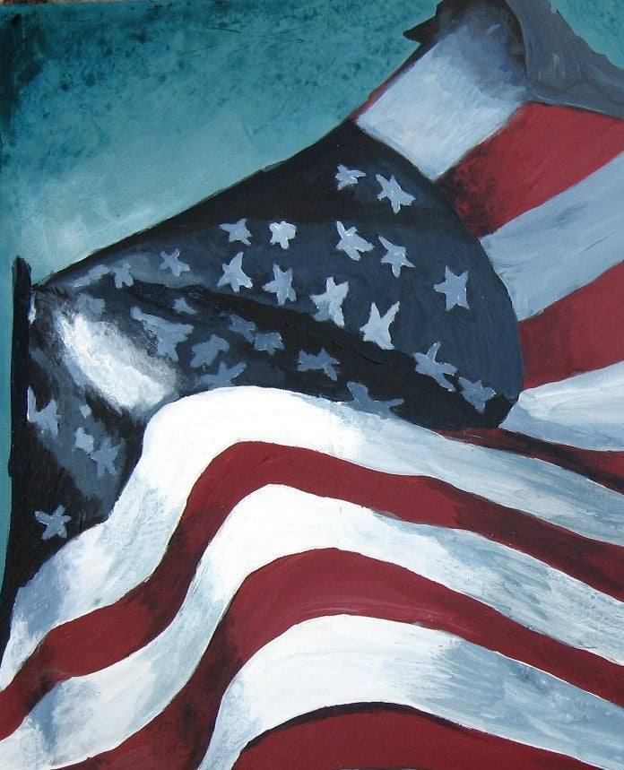 Original Painting of American Flag — Patriotic Wall Art