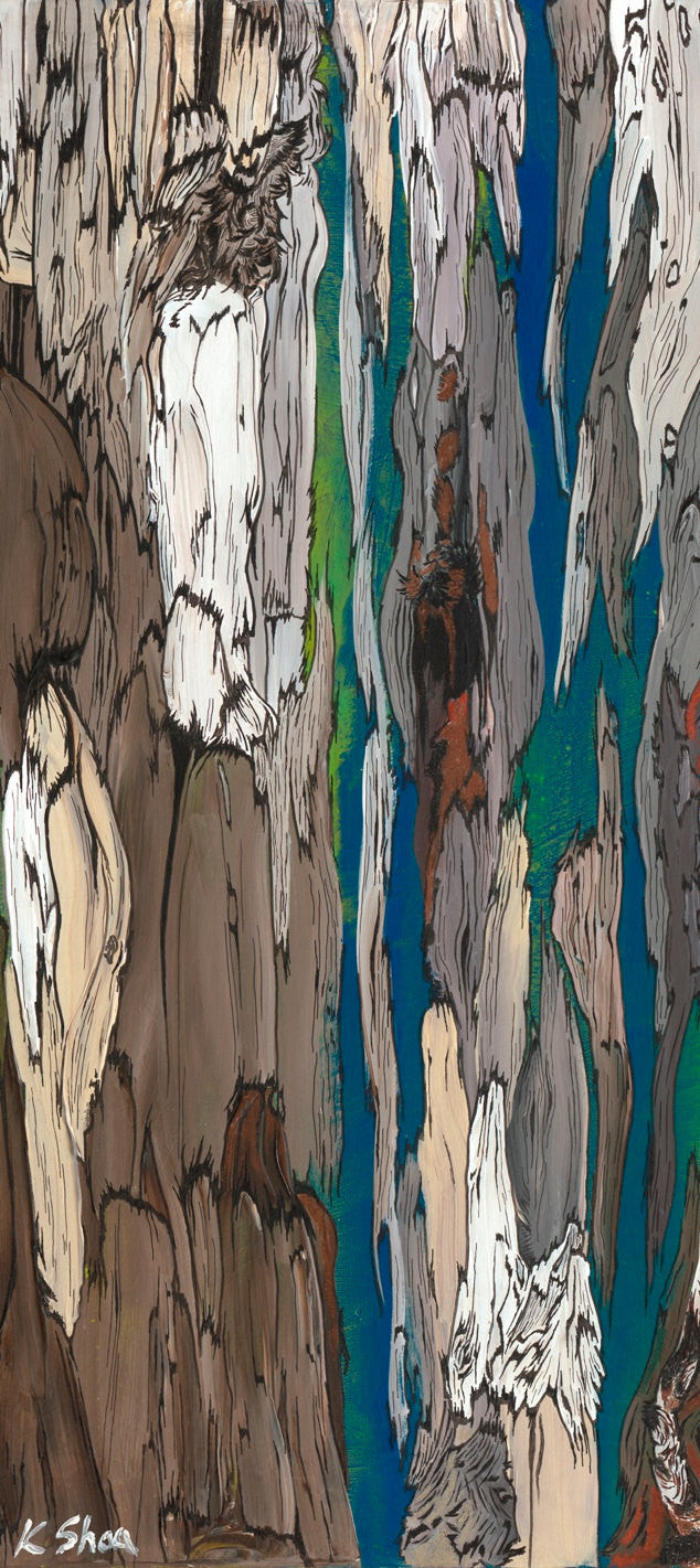 Huge abstract diptych wall art canvas art set blue brown: Shoa Gallery