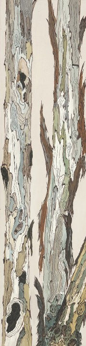 Tall Vertical Canvas Wall Art - Very Long Artwork of Tree Landscape for narrow spaces